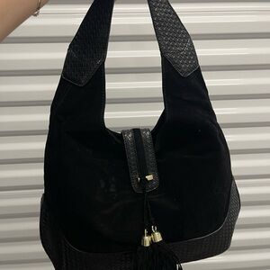 Naturalizer Black Woven Shoulder Bag